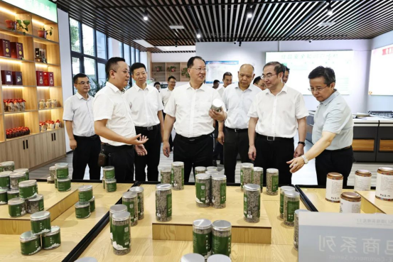 湖南省委副书记、省长毛伟明深入湖南乾坤生物科技有限公司指导工作，共绘莓茶产业蓝图